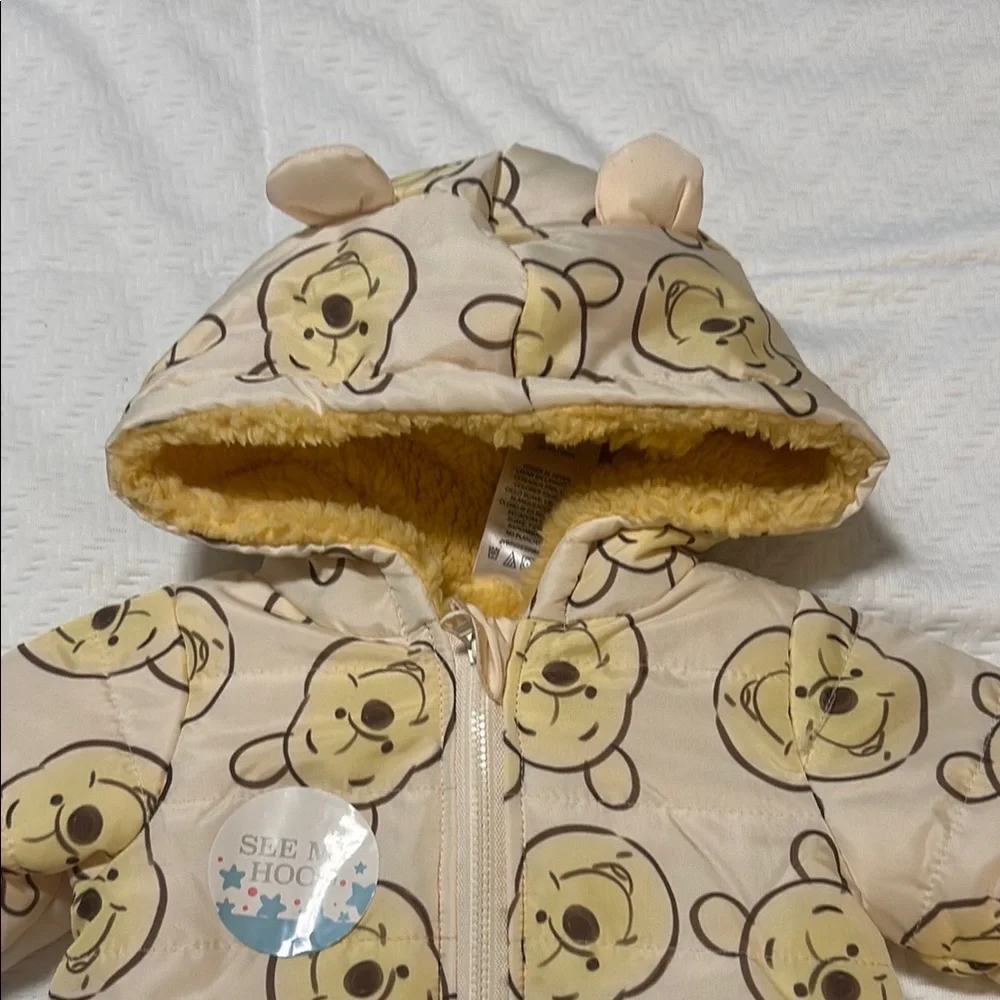 Disney Baby Beige Hooded One‎ Piece - NWT